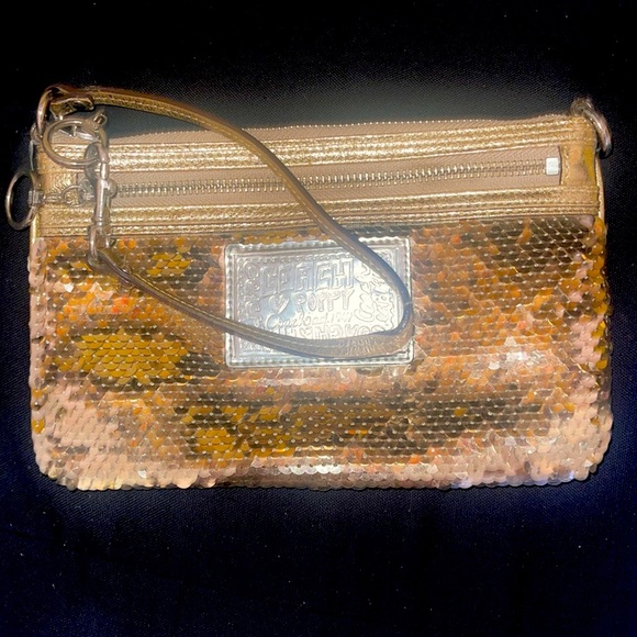 Coach Handbags - COACH poppy gold wristlet!!